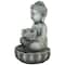 22" Buddha in Sukhasana Pose Outdoor Garden Water Fountain